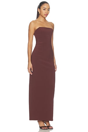Bec + Bridge Romee Strapless Maxi Dress in Brown