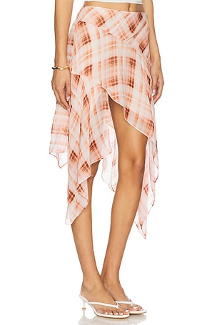 Bec + Bridge Lolita Asymmetrical Skirt in Orange