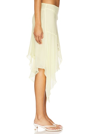 Bec + Bridge Lolita Asymmetric Skirt in Lemon