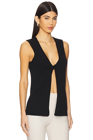 Bec + Bridge Milla Twist Tank Top in Black