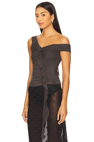 Bec + Bridge Blaine Asymmetric Top in Brown