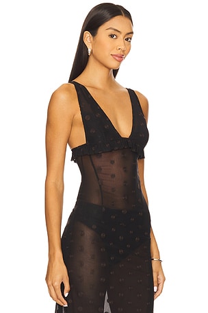 Bec + Bridge Karla V Neck Top in Black. Size Aus 14/US 10. Also