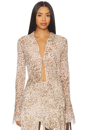 Feline Tie Blouse Bec + Bridge
