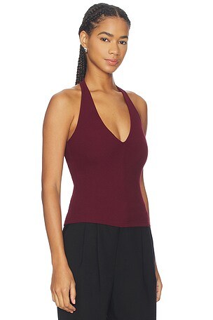 Bec + Bridge Ione Halter Top in Burgundy. Size Aus 8/US 4. Also