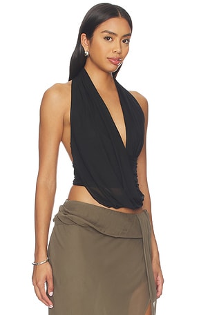 Bec + Bridge Iris Halter Top in Black
