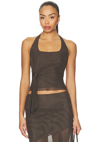 Olyssia Knot Halter Top Bec + Bridge
