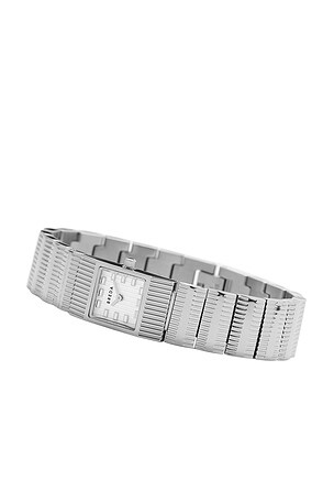 Breda Groove Watch in Metallic Silver