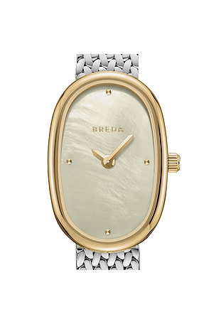 Breda Small Jane Watch in Metallic Silver,Metallic Gold