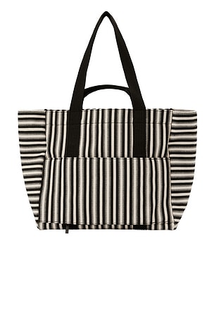 BEIS The Summer Stripe Tote in Black