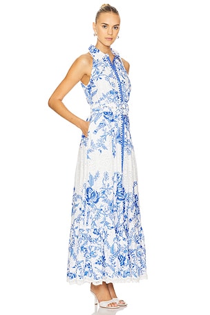 HEMANT AND NANDITA x REVOLVE Long Dress With Buckle Belt in Baby Blue