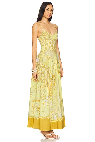 HEMANT AND NANDITA Long Dress in Yellow