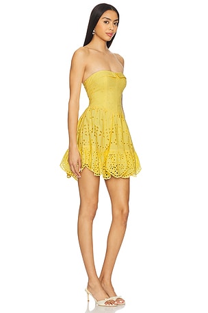 HEMANT AND NANDITA Short Dress in Mustard