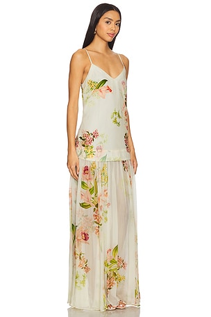 HEMANT AND NANDITA Maxi Dress in Neutral