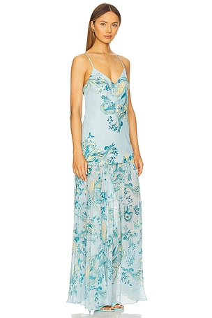 HEMANT AND NANDITA Maxi Dress in Baby Blue