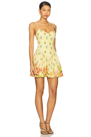 HEMANT AND NANDITA Short Dress in Lemon