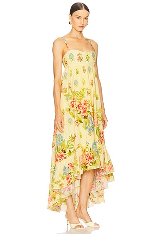 HEMANT AND NANDITA Long Dress in Lemon