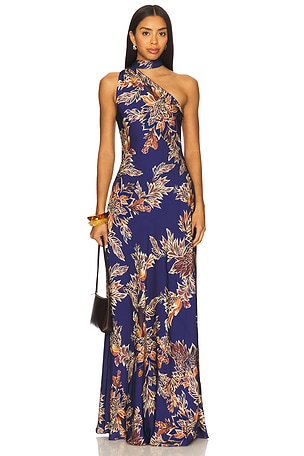 Bias Maxi Dress With Sash HEMANT AND NANDITA