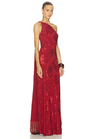HEMANT AND NANDITA Maxi Dress in Red. Size XXS. Also