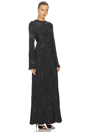 HEMANT AND NANDITA Back Ties Maxi Dress in Black
