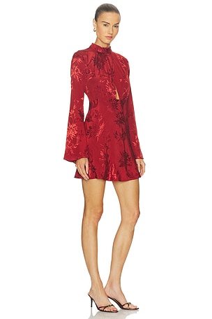 HEMANT AND NANDITA Front Neck Wrapped Mini Dress in Red. Size XXS. Also