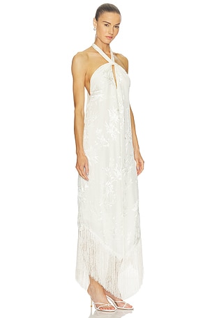 HEMANT AND NANDITA Tie Sash Maxi Dress in Ivory