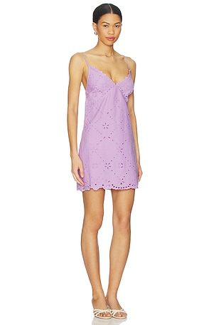 HEMANT AND NANDITA Strappy Mini Dress in Purple