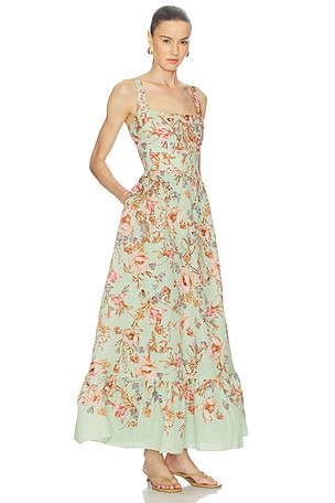 HEMANT AND NANDITA Corset Dress in Mint