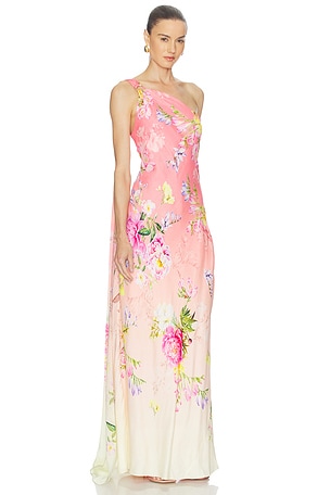 HEMANT AND NANDITA One Shoulder Sash Dress in Pink