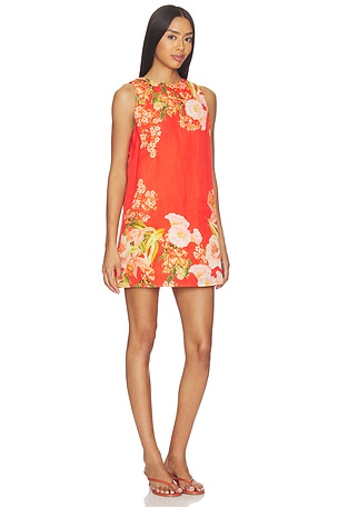 HEMANT AND NANDITA Shift Mini Dress in Orange