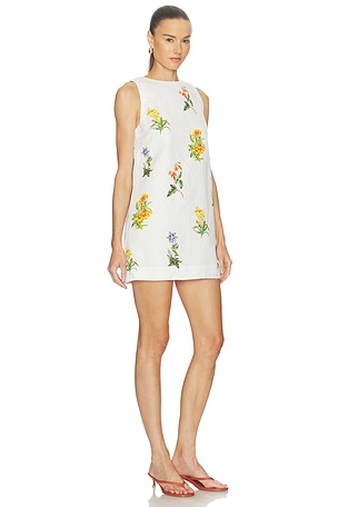 HEMANT AND NANDITA Shift Mini Dress in White