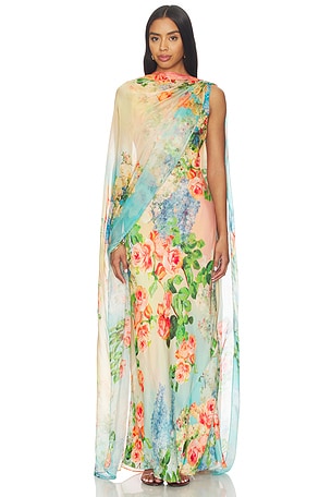 ROBE MAXI MAXI DRESS WITH SASH HEMANT AND NANDITA