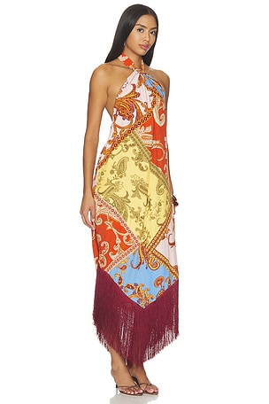 HEMANT AND NANDITA Tie Sash Long Dress in Multi