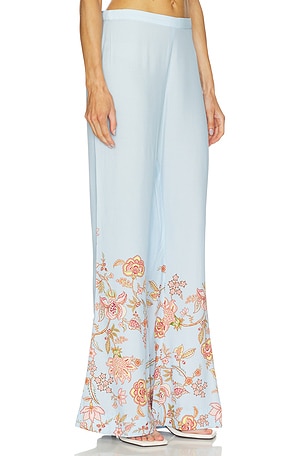 HEMANT AND NANDITA Wide Leg Pants in Baby Blue. Size XXS. Also