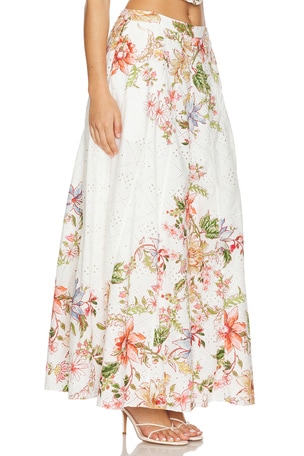 HEMANT AND NANDITA Maxi Skirt in White