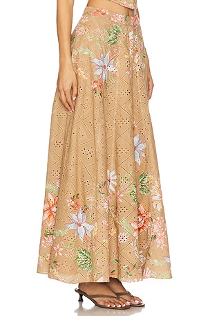 HEMANT AND NANDITA X Revolve Long Skirt in Tan,Neutral