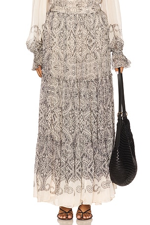 Tiered Maxi Skirt HEMANT AND NANDITA