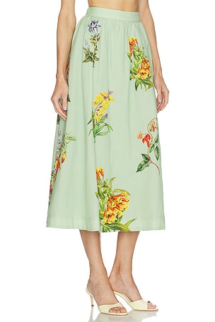 HEMANT AND NANDITA Skirt in Mint
