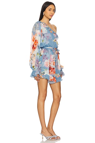 HEMANT AND NANDITA Romper With Belt in Blue