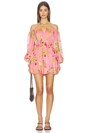 Off Shoulder Romper With Tie Up Belt HEMANT AND NANDITA