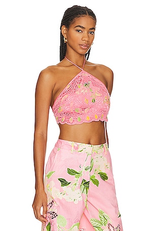 HEMANT AND NANDITA Crop Top in Pink