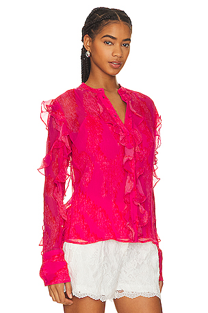 HEMANT AND NANDITA Shirt in Fuchsia