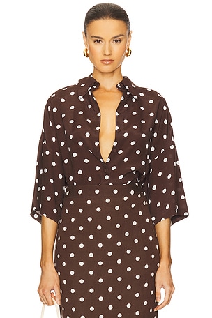 Oversized Polka Dot Shirt HEMANT AND NANDITA