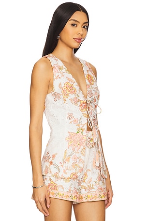 HEMANT AND NANDITA Waist Coat in White