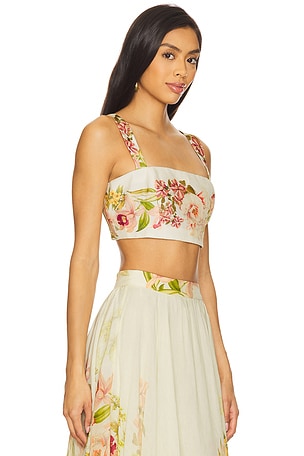 HEMANT AND NANDITA Corset Top in Lemon