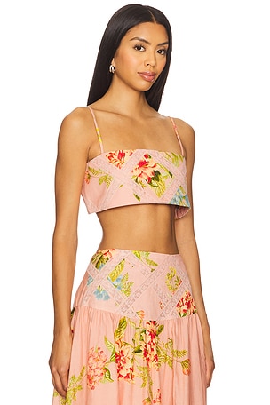 HEMANT AND NANDITA Bustier Top in Blush