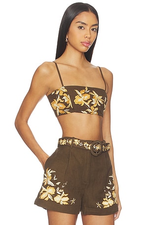 HEMANT AND NANDITA Bandeau Top in Brown
