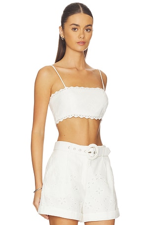 Hemant and N/Andita bandeau top en color blanco