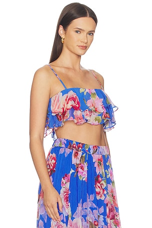 HEMANT AND NANDITA Ruffle Top in Blue