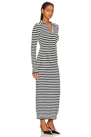 BEVERLY HILLS x REVOLVE Striped Polo Dress in Black