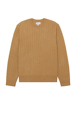 Cashmere Cropped Cable Crew BEVERLY HILLS x REVOLVE